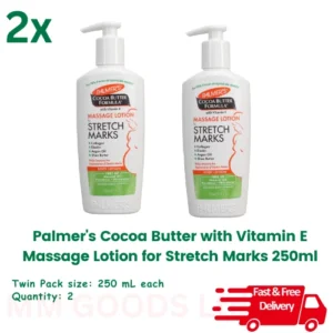 2x Palmer's Cocoa Butter with Vitamin E Massage Lotion for Stretch Marks 250ml
