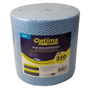 Optima All Purpose Cloth Roll Blue – 22cm x 40cm 350 Sheets Lightweight Cleaning Cloths