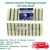 Ramon Contract Sponge Scourers Pack of 10 | 13 x 8 cm Kitchen Cleaning Sponges