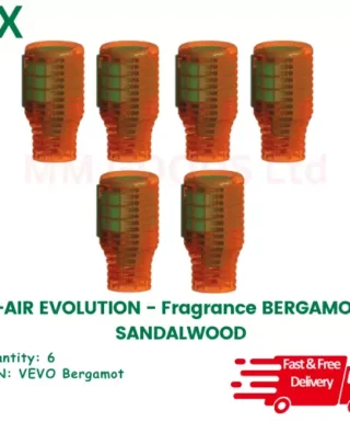 Vectair V-Air Solid Evolution Bergamot & Sandalwood refills pack of 6