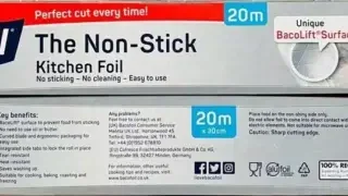 Bacofoil Non-Stick Kitchen Foil 30cm x 20m (Pack of 2) - Ideal for Roasting