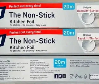 Bacofoil Non-Stick Kitchen Foil 30cm x 20m (Pack of 3) Ideal for Baking Roasting