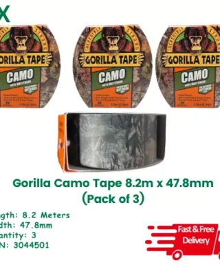 Gorilla Camo Tape 8m x 48mm - Matt finish mossy Oak - Pack of 3