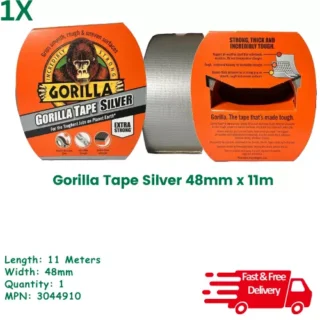 Gorilla Tape Silver 48mm x 11m Heavy Duty Waterproof Strong double thick Tape