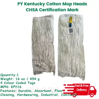 Kentucky PY Mop Heads 454g Cotton Heavy Duty 16oz No 16 CHSA Certified 093