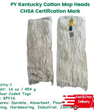 Kentucky PY Mop Heads 454g Cotton Heavy Duty 16oz No 16 CHSA Certified 093