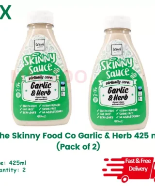 The Skinny Food Co Garlic & Herb 425 ml, Pack of 2, Virtually Zero, VEGAN
