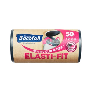 Bacofoil Elasti-Fit 50L Bin Bags with elasticated edges