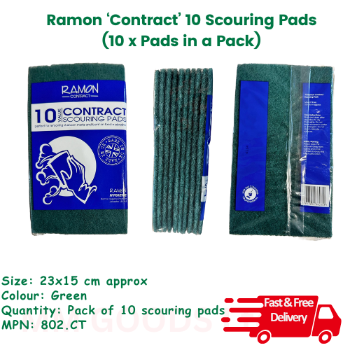 Ramon Contract green scouring pads pack of 10