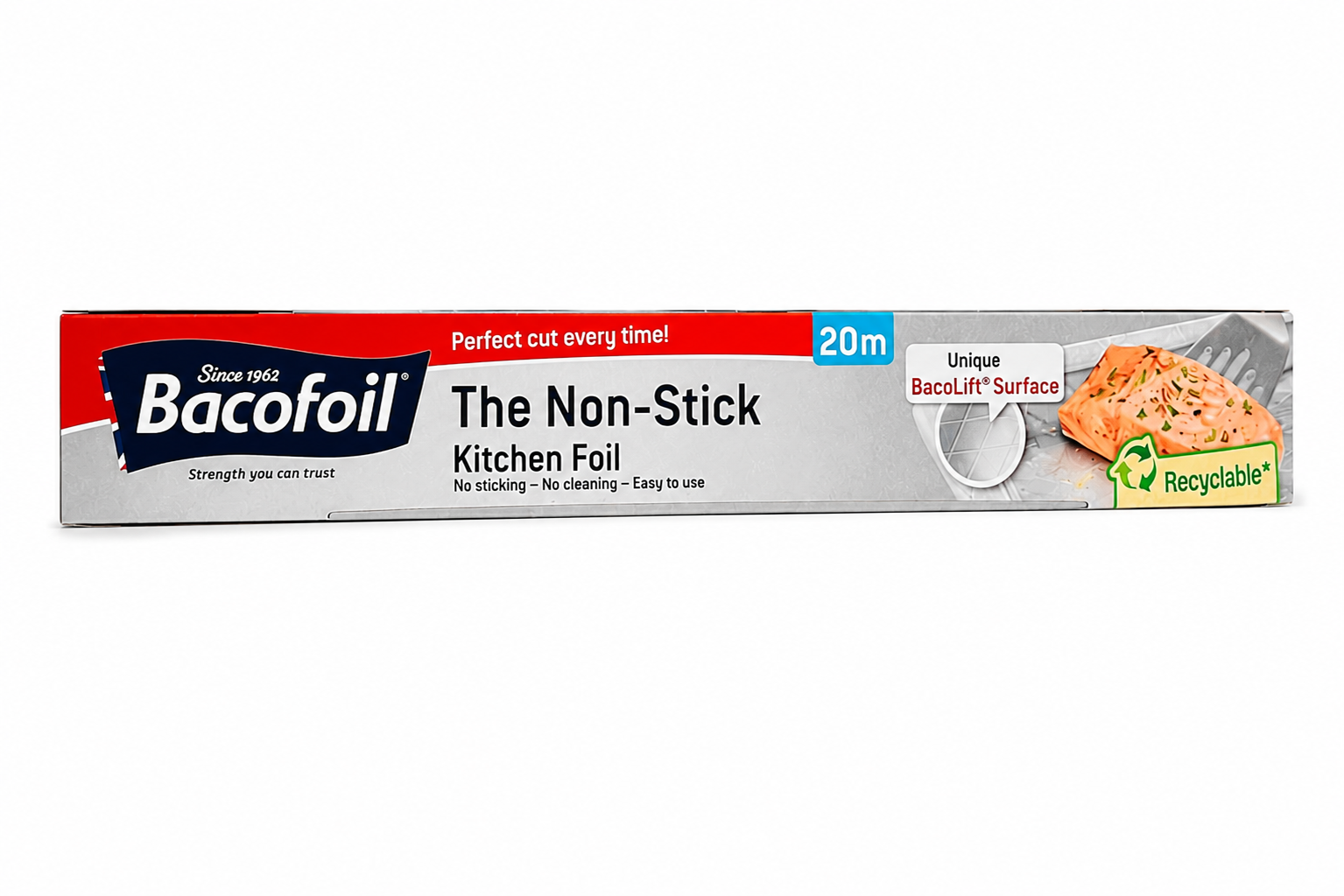 Bacofoil Non-Stick Kitchen Foil 30cm x 20m aluminium foil roll for cooking, baking, roasting and food storage