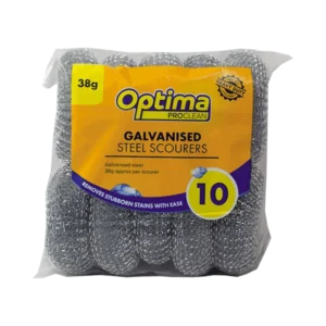 Optima Proclean Galvanised Steel Scourers for heavy duty cleaning of metal pots, pans and catering kitchen cookware