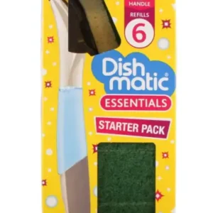 DishMatic value pack 1x Refillable Washing Up Liquid Dispenser Handle 6 heads