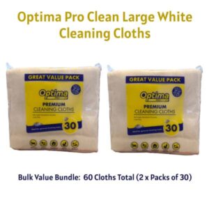Large Cleaning Cloths 30 Pack | Multi Purpose | Heavy Duty | Car, Kitchen & Household Use | Bulk Value UK | 2 Pack – 60 Cloths Total