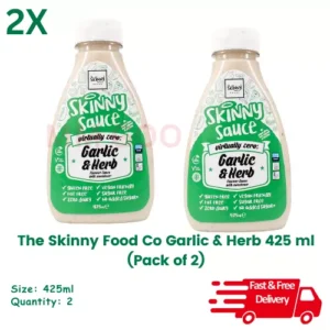The Skinny Food Co Garlic & Herb 425 ml, Pack of 2, Virtually Zero, VEGAN