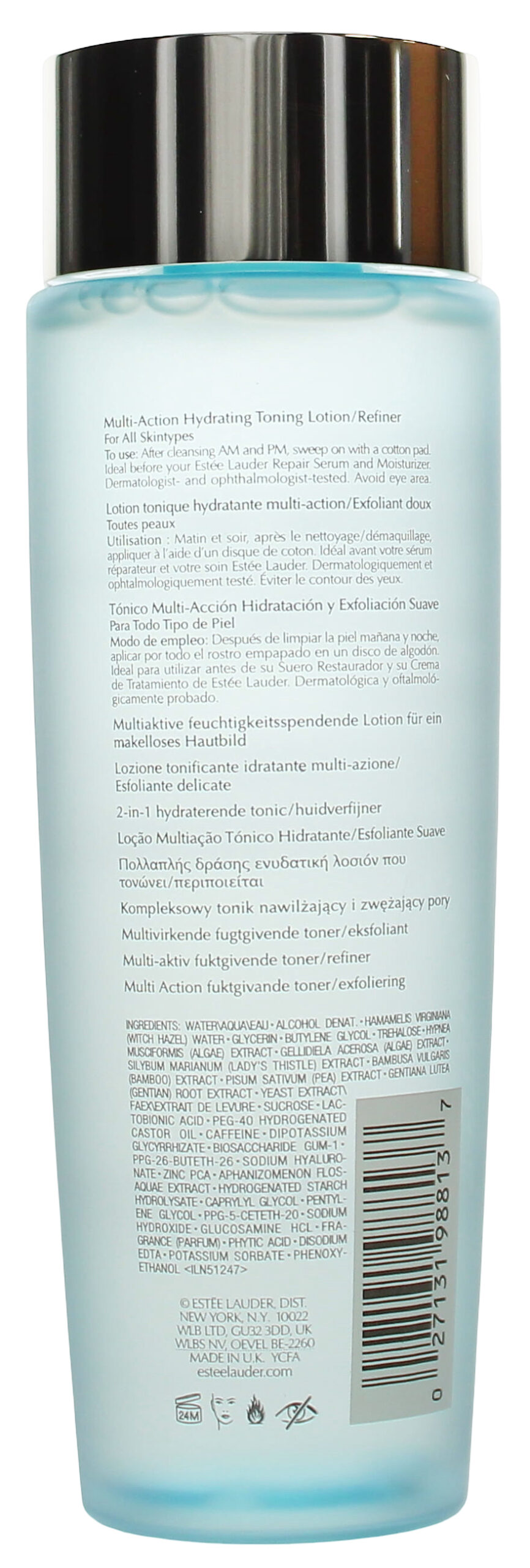 Estée Lauder Perfectly Clean Toning Lotion Refiner 200ml Ingredients