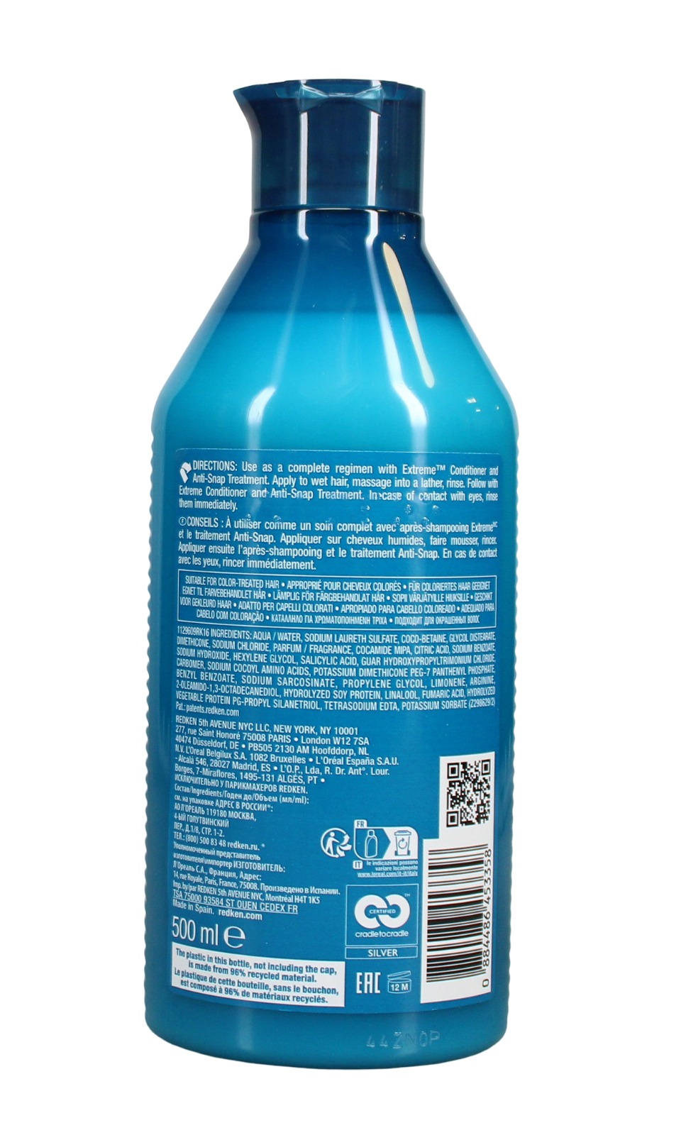 Redken Extreme Shampoo 500ml for Damaged Hair packaging view